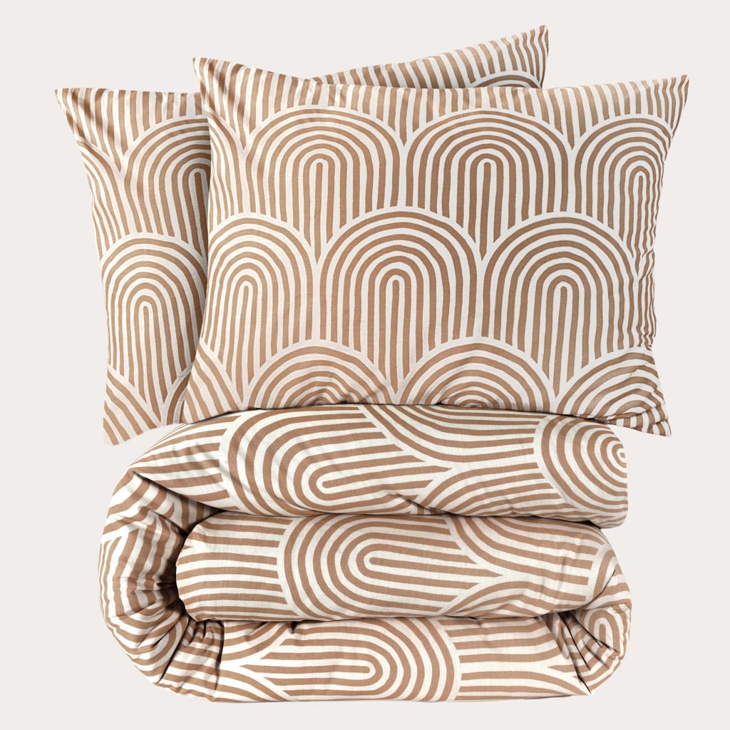 NOUS Living katoenen dekbedovertrek lits-jumeaux (240x220 cm)
