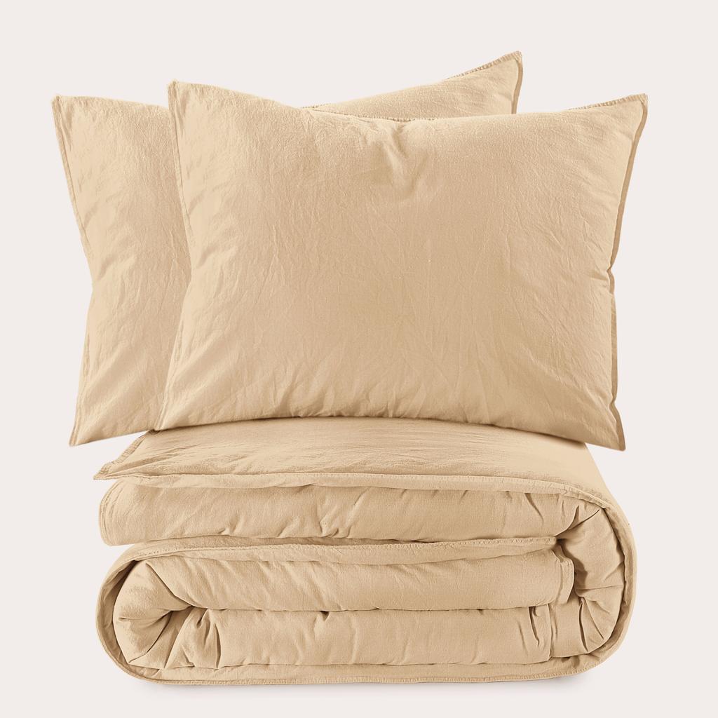 NOUS Living stonewashed dekbedovertrek lits-jumeaux (240x220 cm)