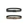 PIECES riem PCOLINE - zwart/panterprint (set van 2)