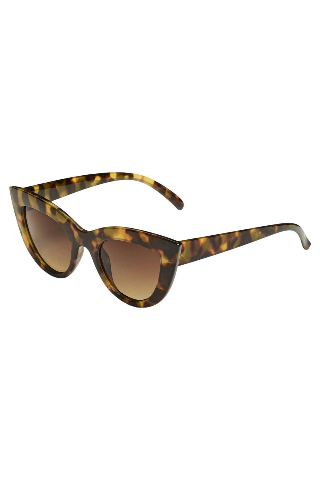 PIECES zonnebril PCDONAI met tortoise print bruin