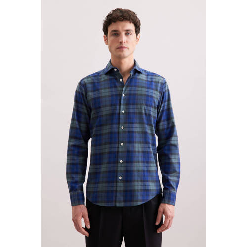 Seidensticker regular casual overhemd donkerblauw afbeelding