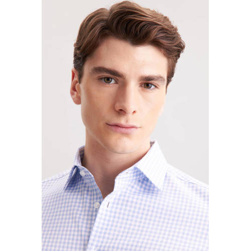 Seidensticker slim casual overhemd blauw afbeelding