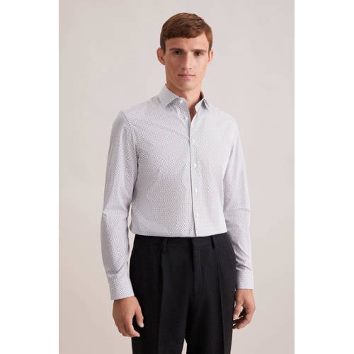 Seidensticker slim casual overhemd grijs afbeelding
