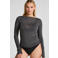 Hunkemöller Super Soft boothals loungetop met kasjmier donkergrijs