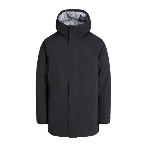 JACK & JONES ESSENTIALS winterjas gebreid zwart afbeelding