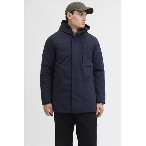 JACK & JONES ESSENTIALS winterjas gebreid blauw afbeelding