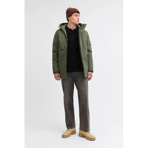 JACK & JONES ESSENTIALS winterjas gebreid groen afbeelding