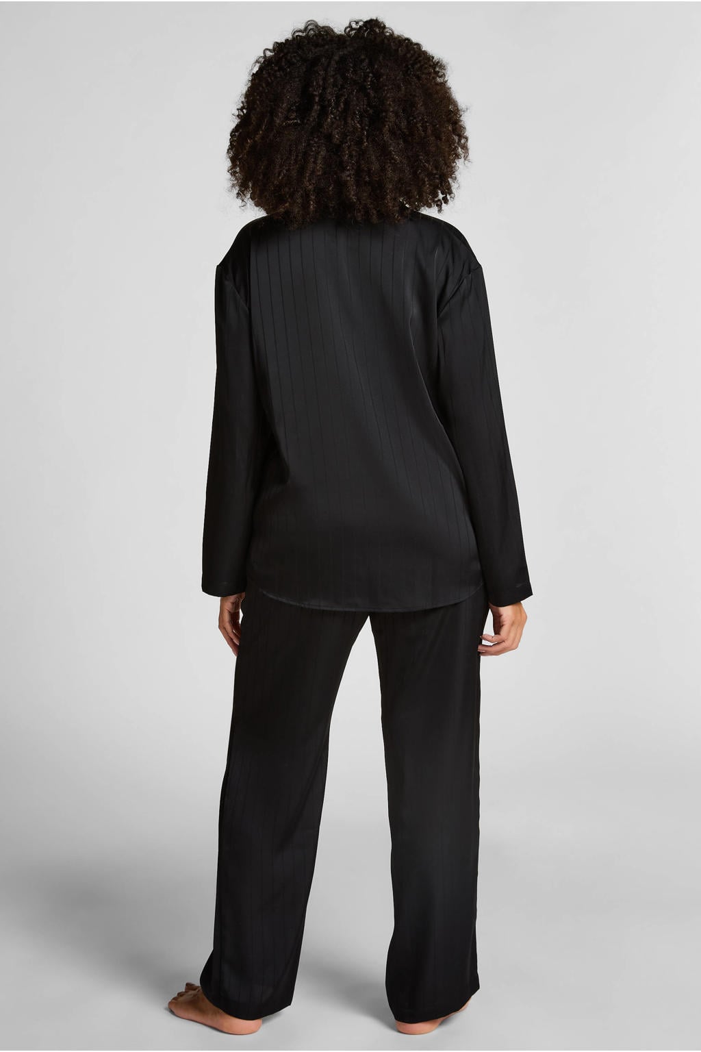 Hunkemöller satijnlook pyjamabroek zwart