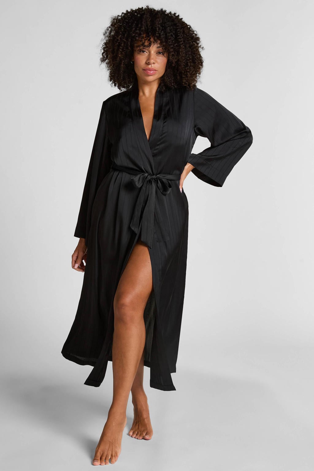 Hunkemöller satijnlook kimono zwart