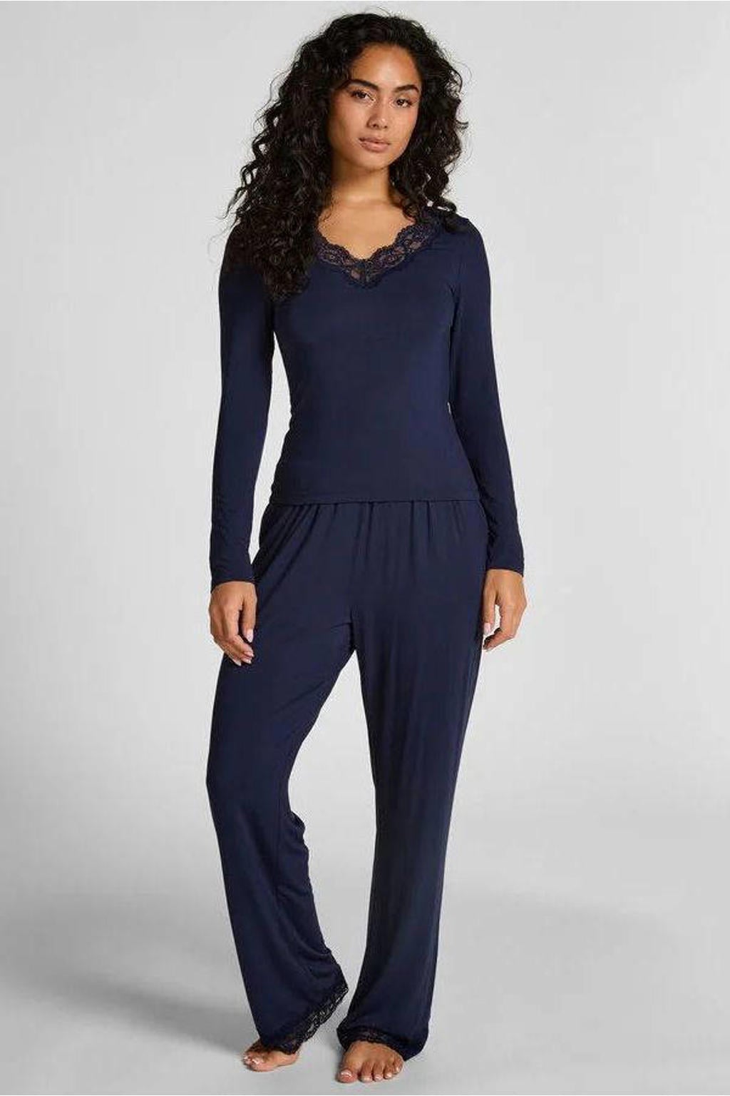 Hunkemöller pyjama set donkerblauw