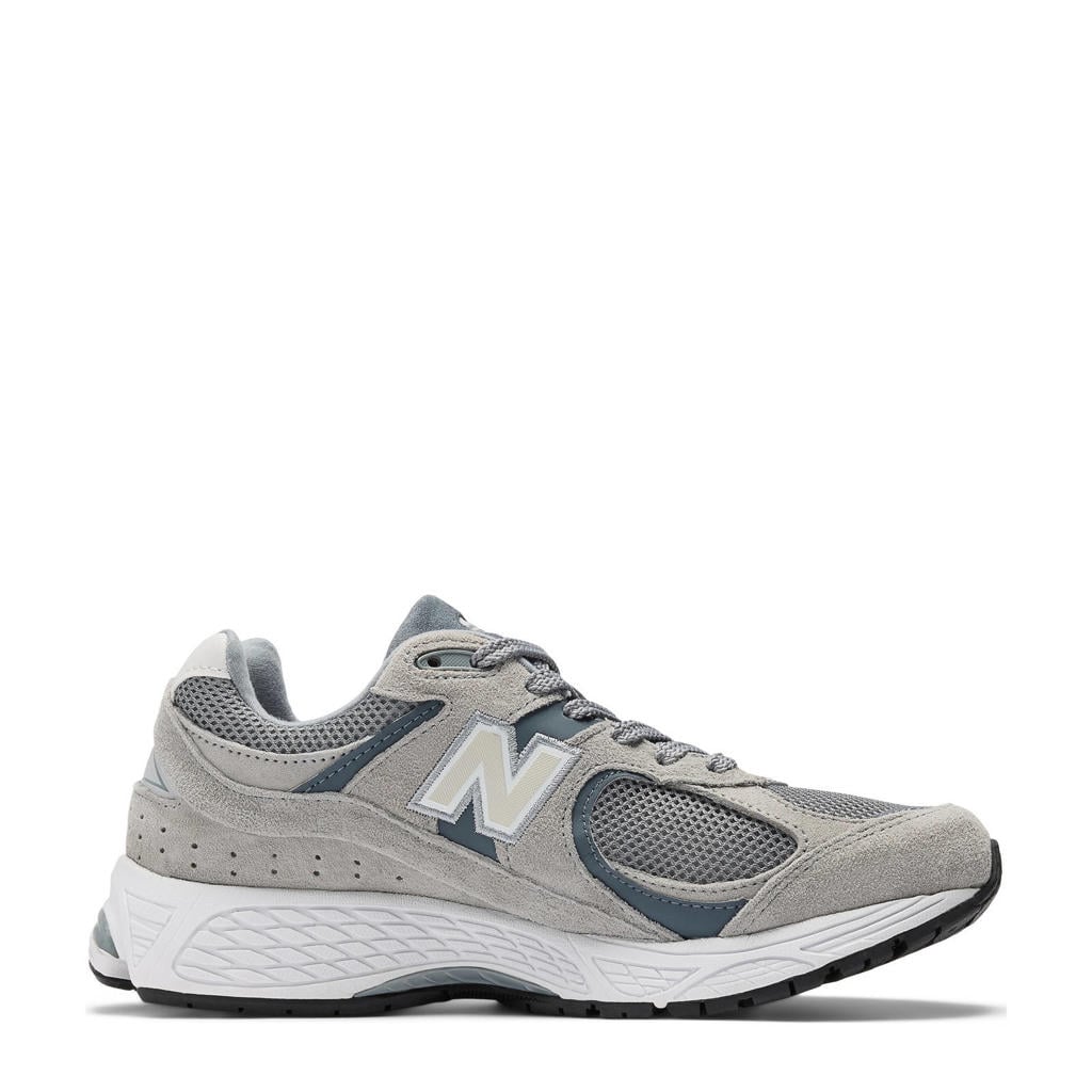 Grijs en donkergrijze unisex New Balance 2002R sneakers van mesh-suède/voering: mesh/voetbed: eva met veters