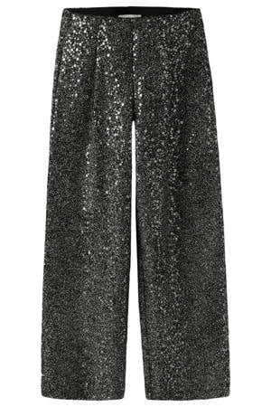 wide leg casual broek zwart