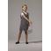 NAME IT KIDS overgooier midi jurk met pailletten grijs