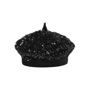 baret met pailletten zwart