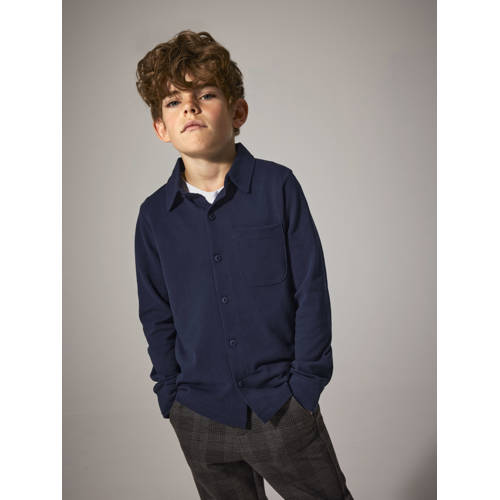 NAME IT KIDS jersey overhemd donkerblauw gebreid afbeelding