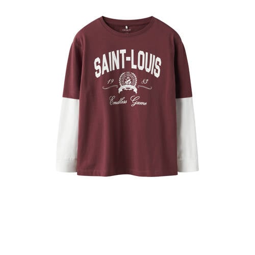 NAME IT KIDS longsleeve donkerrood afbeelding