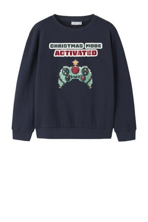 kerstsweater donkerblauw