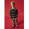 NAME IT KIDS kersttrui met all over print zwart