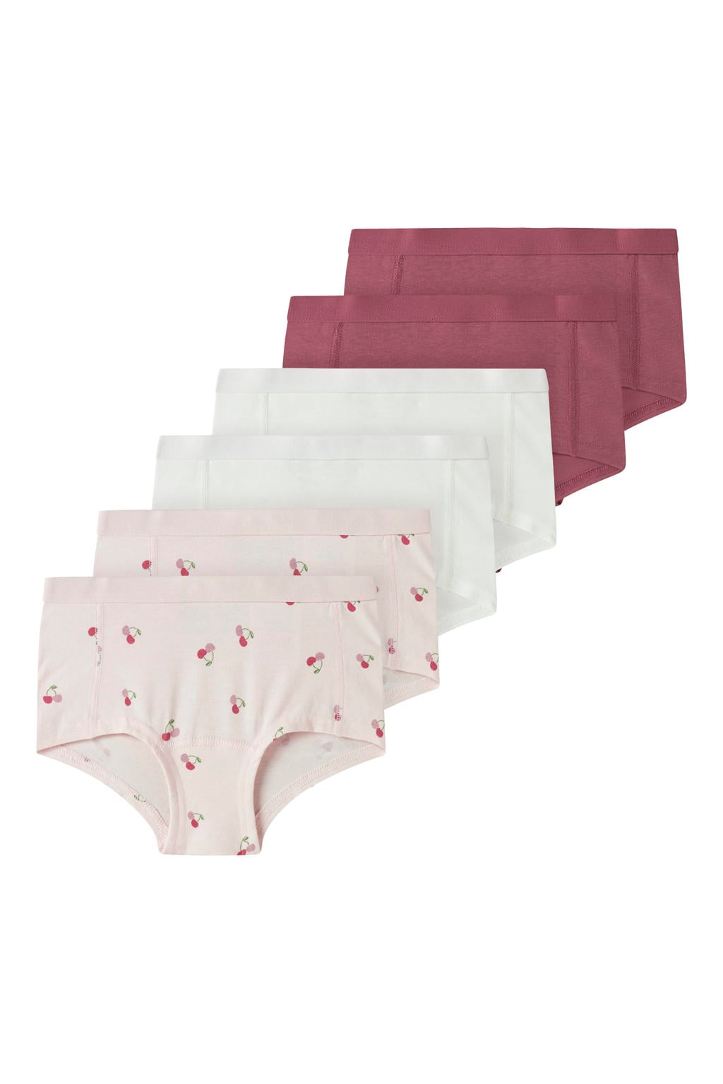NAME IT KIDS hipster - s/roze/wit (set van 6 paar)