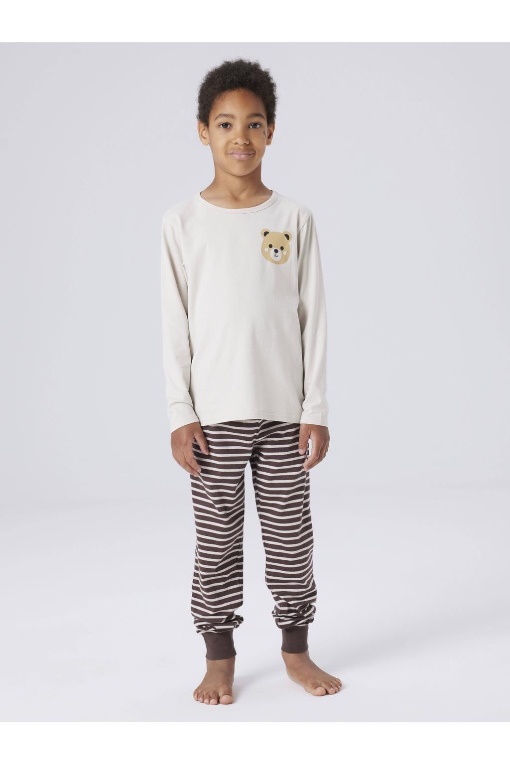 NAME IT MINI pyjama - groen/bruin (set van 2)