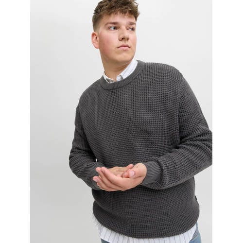 JACK & JONES PLUS SIZE trui gebreid Plus Size grijs afbeelding