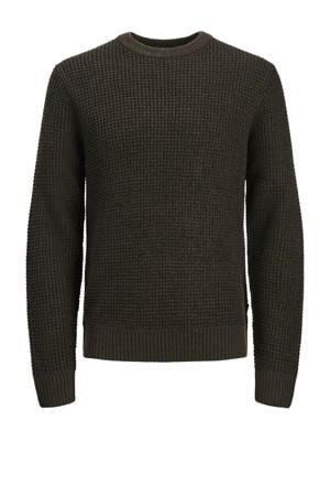 trui grof gebreid Plus Size donkerbruin