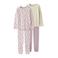 NAME IT KIDS pyjama - roze/lila/ecru (set van 2)