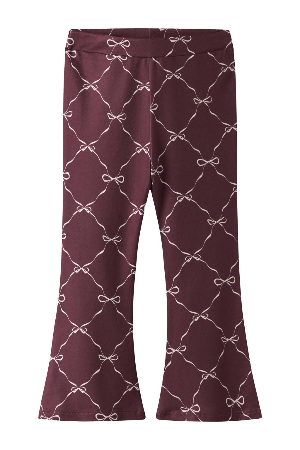 Donkerrode meisjes NAME IT MINI flared legging van polyester met elastische tailleband
