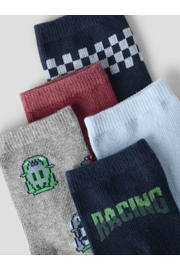 thumbnail: NAME IT MINI sokken - donkerblauw/mutlticolor (set van 5)