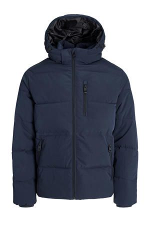 gewatteerde jas Plus Size donkerblauw