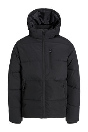 gewatteerde jas Plus Size zwart