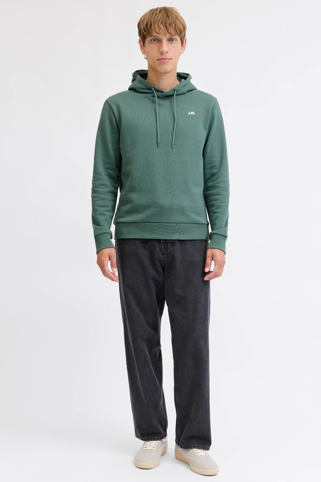 JJ REBEL Regular fit hoodie groen