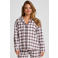 Hunkemöller flanellen pyjamatop wit/rood