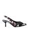 Dolcis slingback pumps met ponyhair en koeienprint bruin/wit