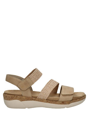 imitatieleren leren sandalen beige