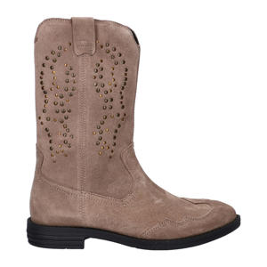 suède cowboylaarzen beige