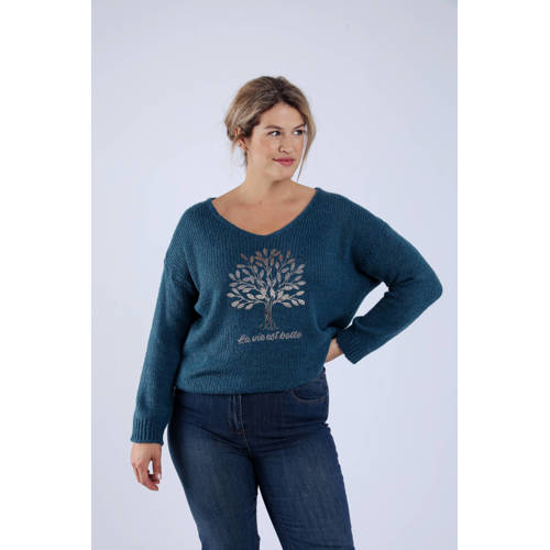 Paprika sweater petrol afbeelding