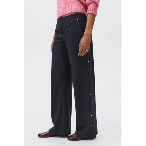 MANGO TEEN casual broek donkerblauw afbeelding