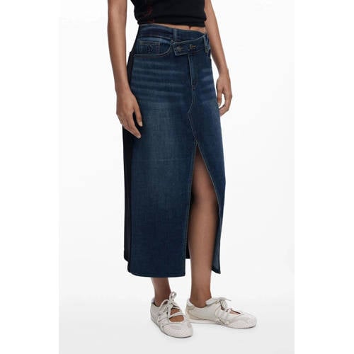 Desigual spijkerrok dark blue denim afbeelding