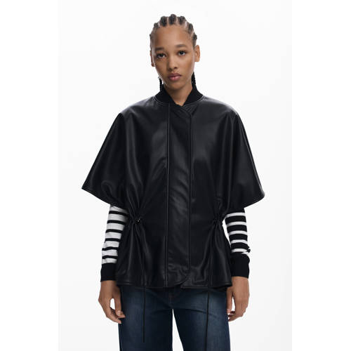 Desigual imitatieleren jasje zwart afbeelding
