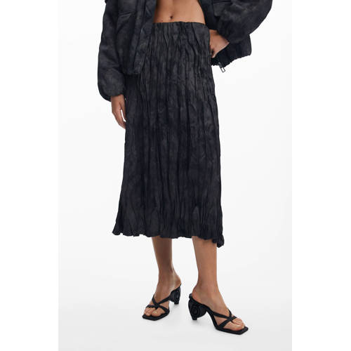 Desigual plissé rok zwart afbeelding