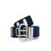 Desigual reversible denim riem blauw