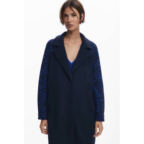 Desigual wollen manteljas donkerblauw afbeelding