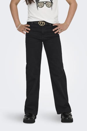 high waist wide leg jeans black denim