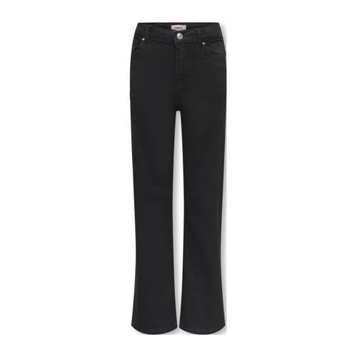 KIDS ONLY GIRL high waist wide leg jeans black denim afbeelding