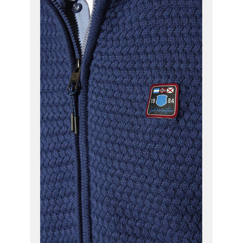 Jan Vanderstorm gebreid vest BJORNVIK Plus Size blauw afbeelding