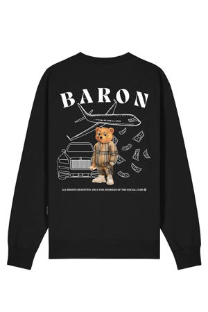 sweater met backprint zwart