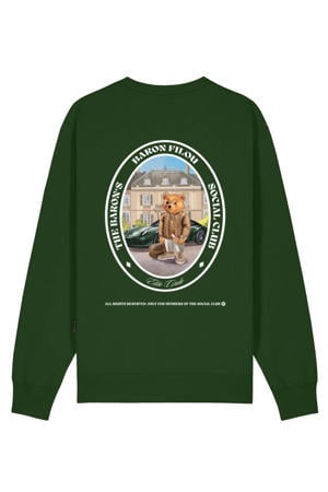 sweater met backprint groen