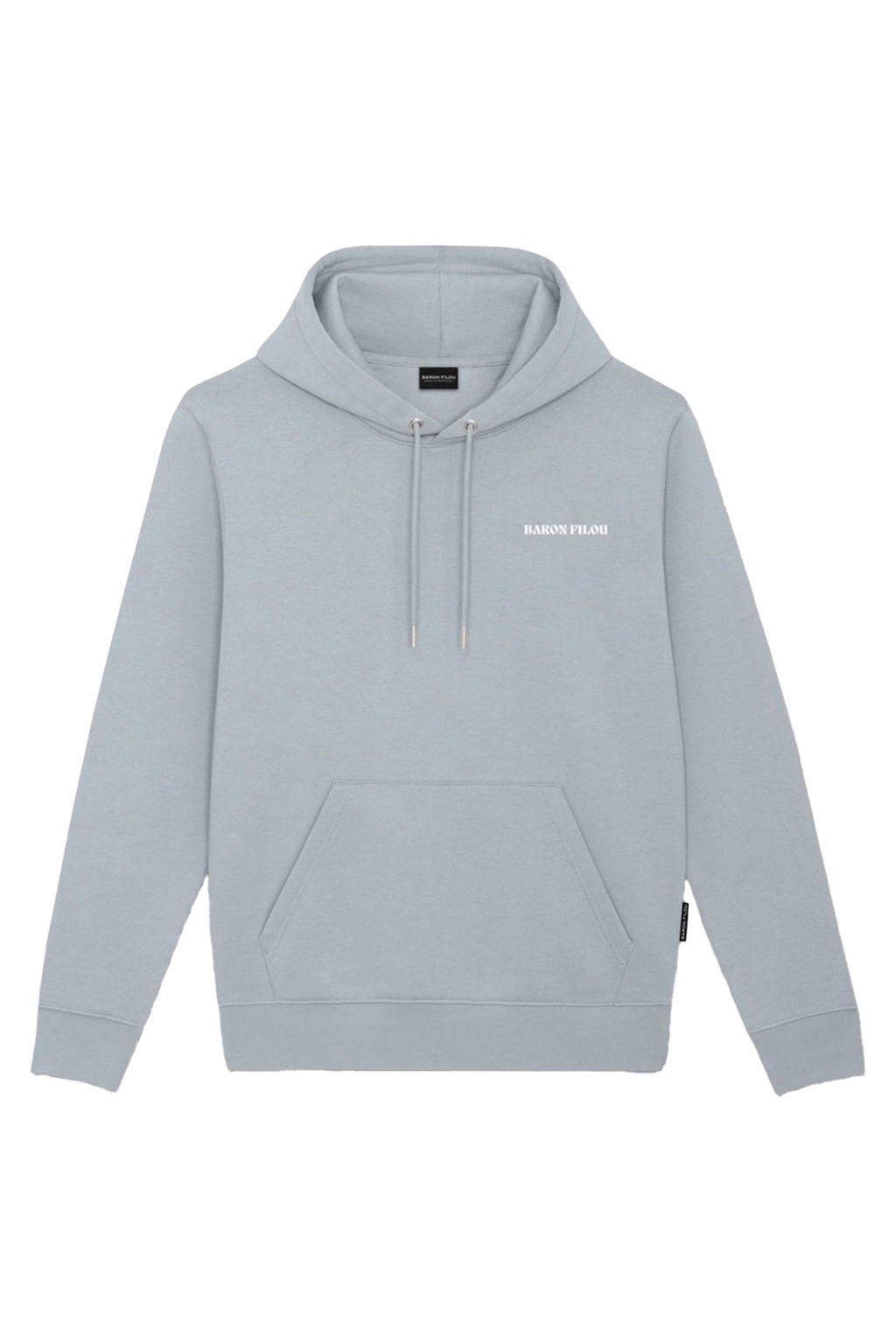 Baron Filou hoodie met backprint lichtblauw