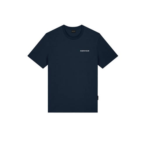 Baron Filou regular T-shirt met backprint donkerblauw afbeelding